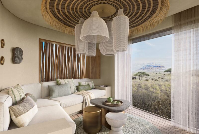 Standard Villa lounge at Kitirua Plains Lodge